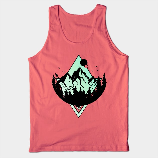 nomad earth shirt green Tank Top by nomadearthdesign